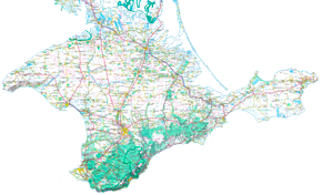 Подробная карта Крыма для автомобилистов