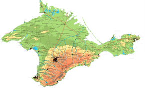 Подробная карта Крыма с поселками