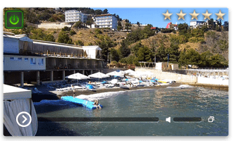 Алушта. Веб-камера online на пляже отеля Porto Mare