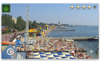 Веб-камера онлайн Феодосия городской пляж