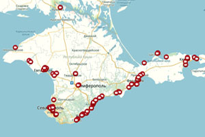 Все веб-камеры Крыма на карте