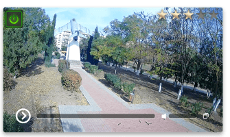 Веб-камера Евпатория. Памятник самолету МИГ-17 в парке Мирного